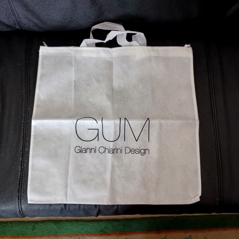 3/$10 🌟 NEW GUM Gianni Chiarini Design White Drawstring Tote Bag